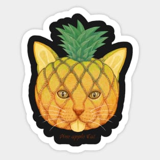 pine apple cat Sticker